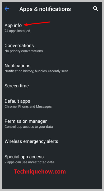 get into the App Info facebook page
