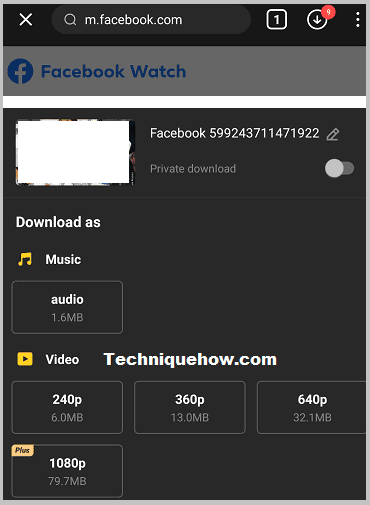 tap on the Format & the video