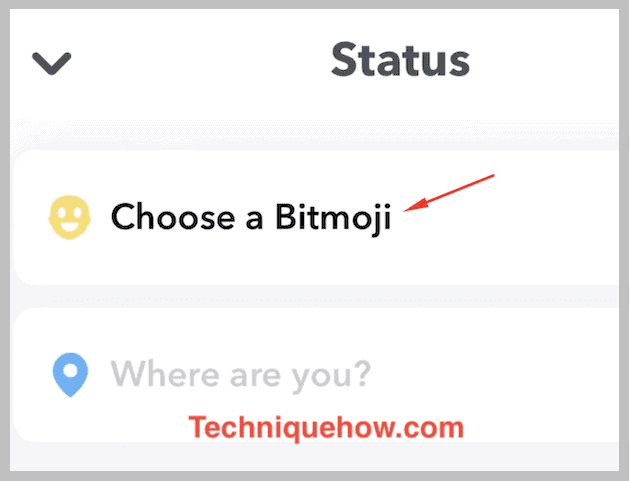 Choose a Bitmoji option