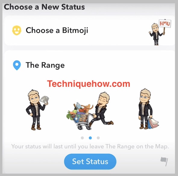 Next after Choosing a Bitmoji