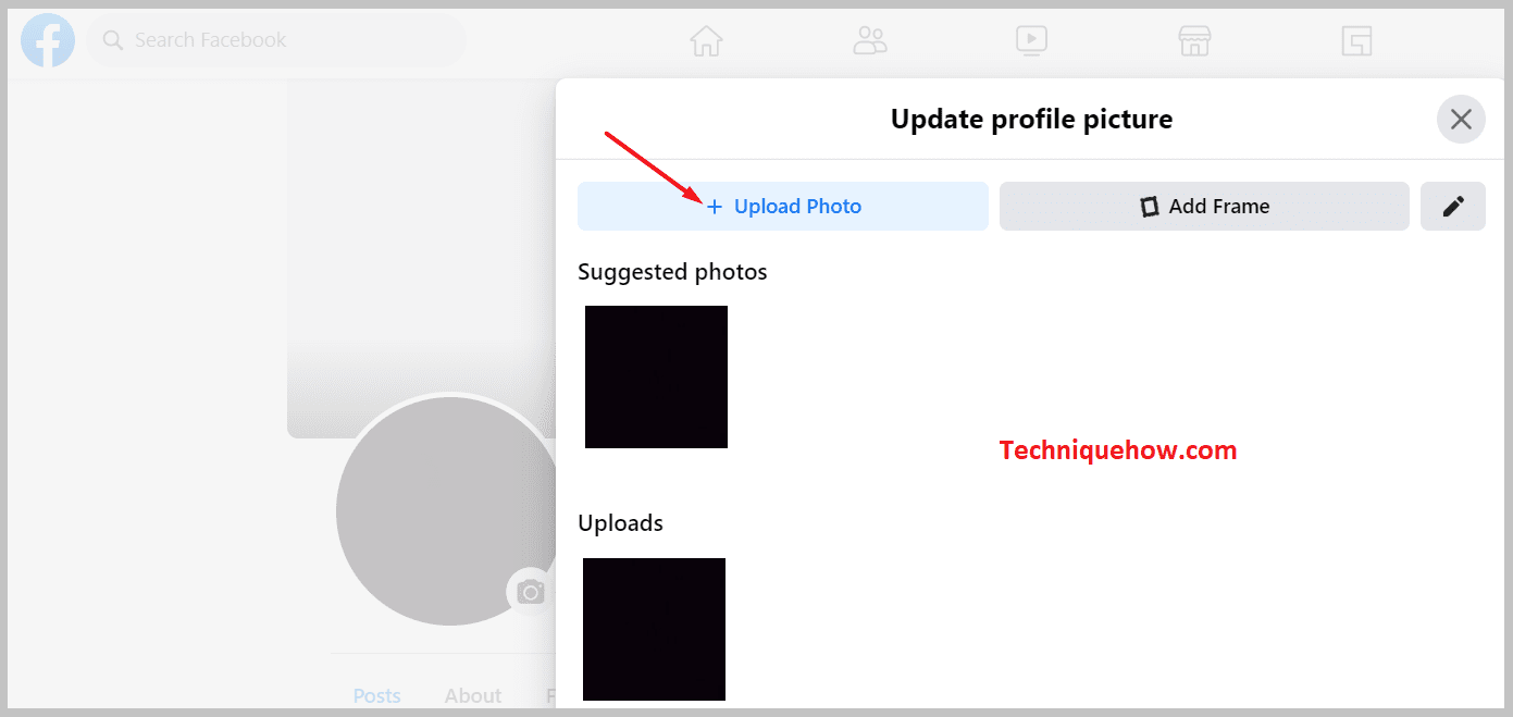 image using the 'Upload Photo' option
