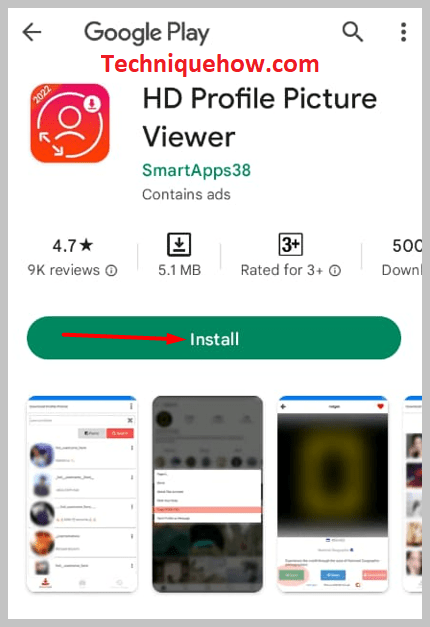 install the HD Profile Picture Viewer 