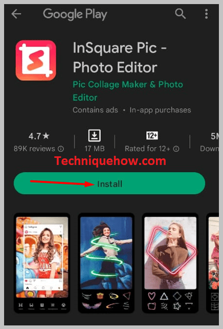 install the InSquare app from the play store or apple store