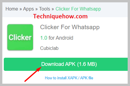  install the ‘Clicker for Whatsapp’ apk