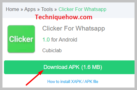 install the ‘Clicker for Whatsapp’ apk