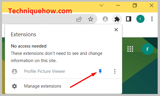 installed the extension, pin it to your browser tab