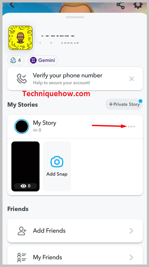 just tap on the three-dots icon
