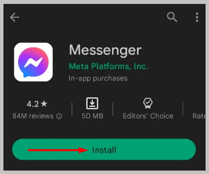 launch the Facebook Messenger 