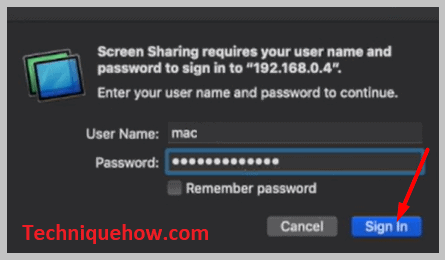 log in using the correct