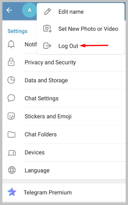  log out of your existing account