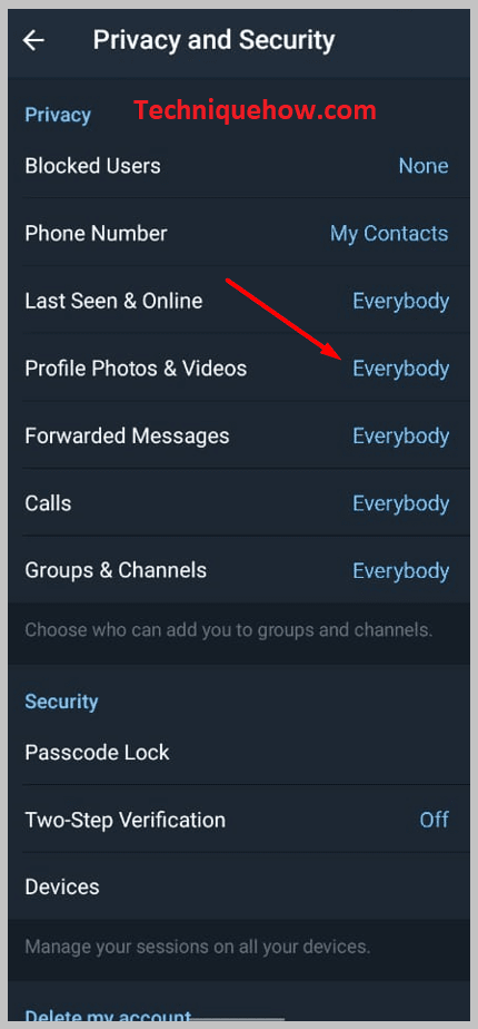  modify a few changes for your Telegram profile