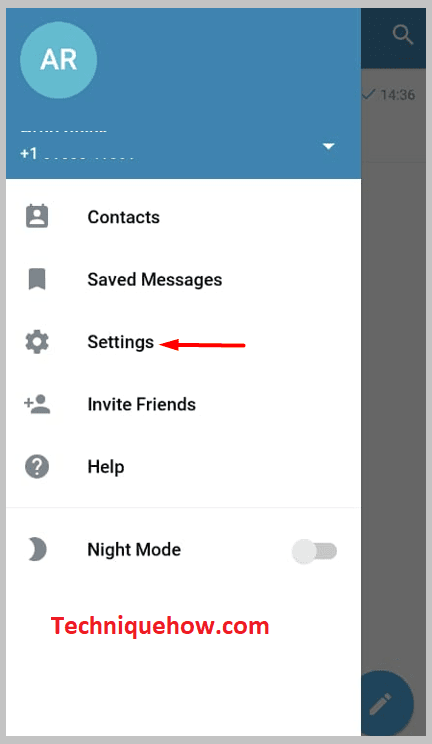 open the app and go to settings