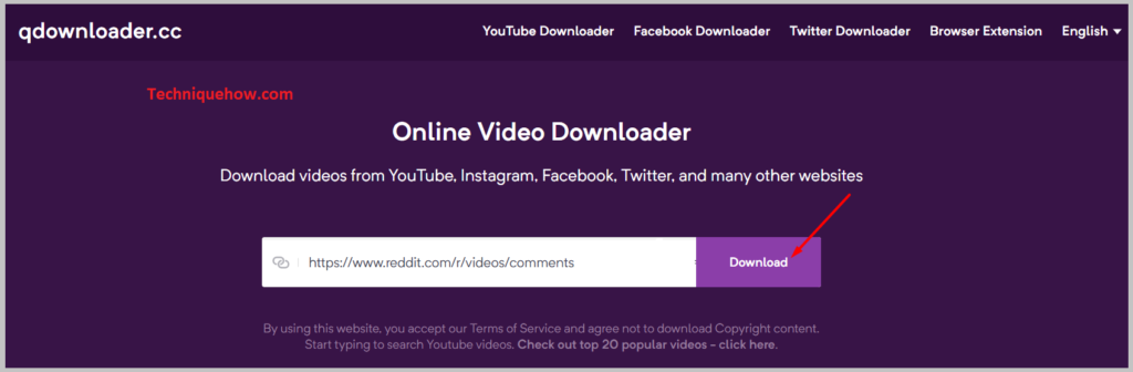 page and then click on the 'Download' button.