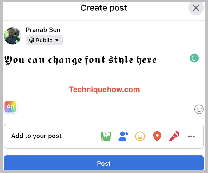 post-on-facebook-stylish-font