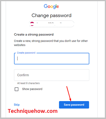 reset google password