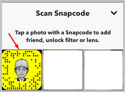scanned the code on snapchat