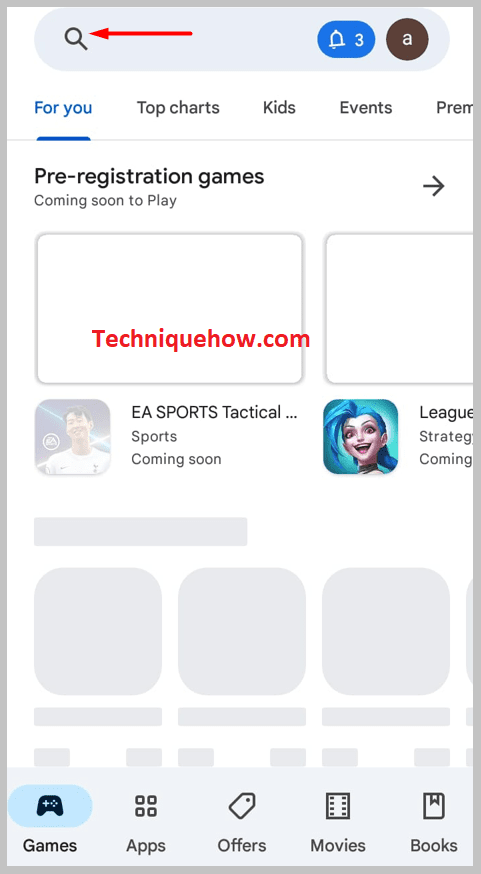 search bar, type Snapchat