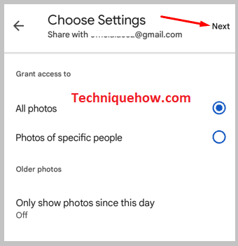 select the option Next