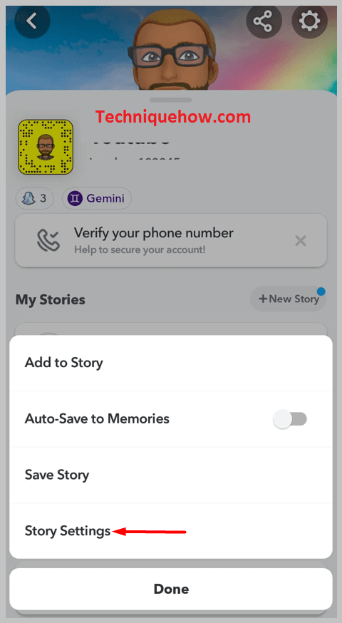 snapchat story setting