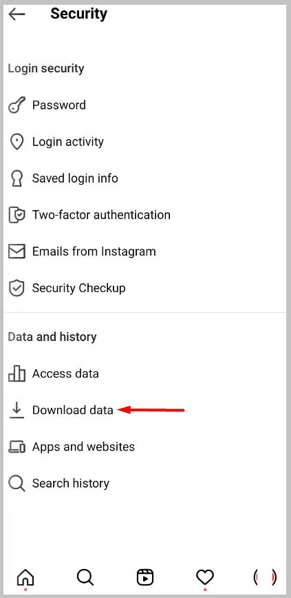 tap on Download Data