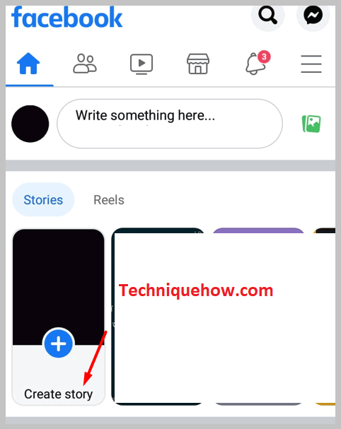tap on the âCreate story app