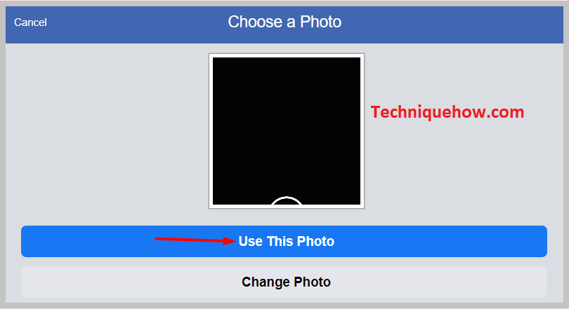  tap on the 'Use This Photo' option 