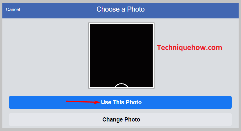 tap on the 'Use This Photo' option