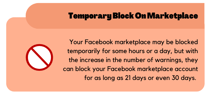 temporary block on the Facebook Marketplace