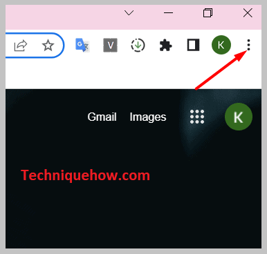 the three-dots icon on the top right corner