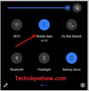turn on Mobile Data.Â
