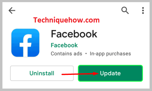 update on facebook app