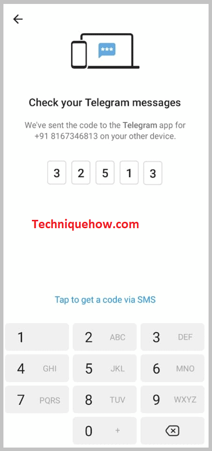 verification code in the space of that box