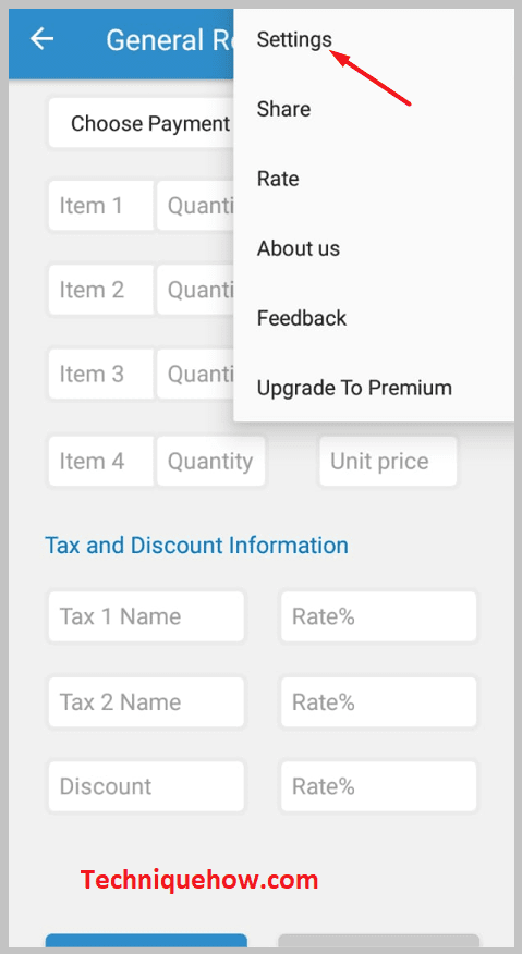 vertically placed dots sign Settings