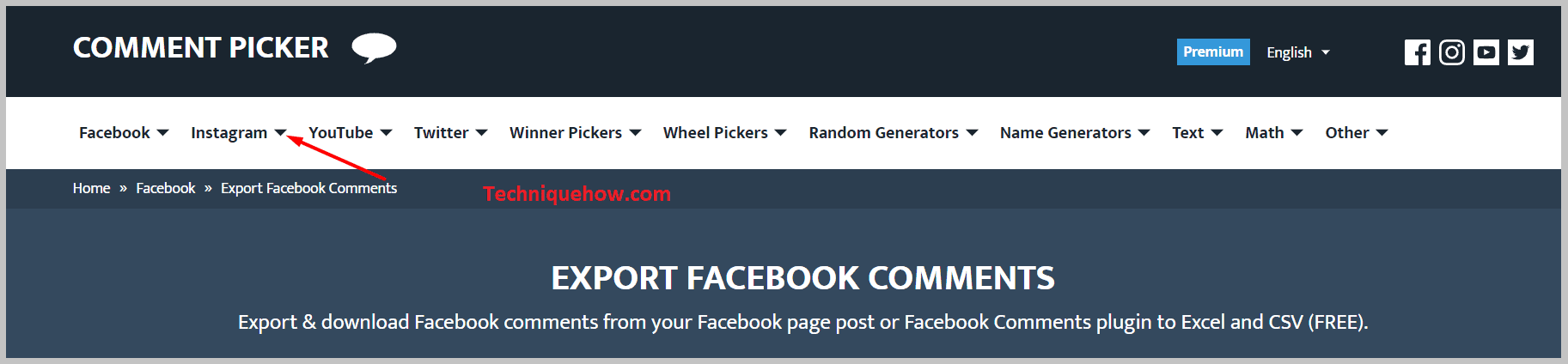 visit the website of the comment picker tool