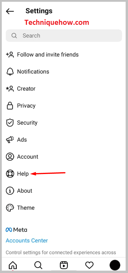 will see an option that says “Help” Click