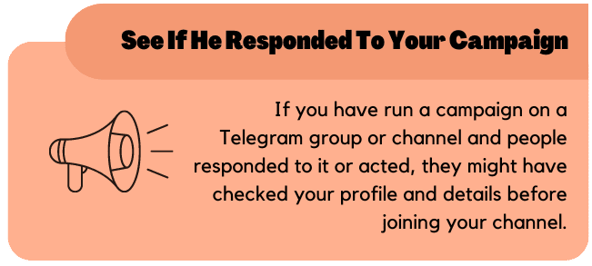 you can see if he responded to your Campaign