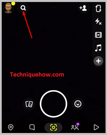 you need to tap on the search icon on snapchat