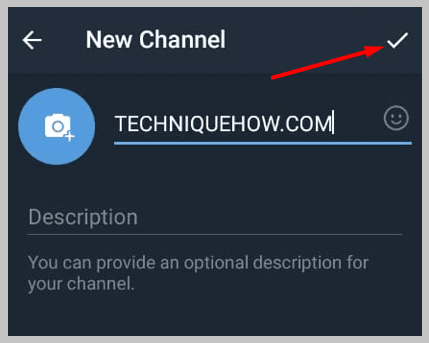 your new channel. Then click on “Create”.