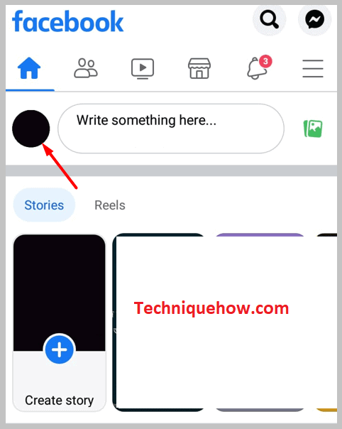 your profile by tapping on mobile