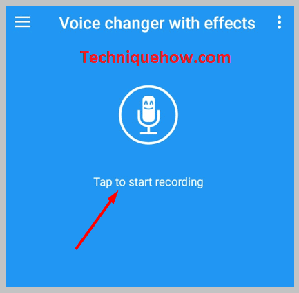 After recording the voice, click on the microphone sign again
