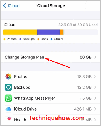 Change Storage Plan