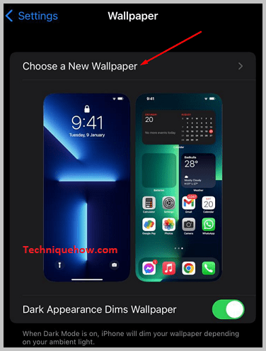 Choose new wallpaper