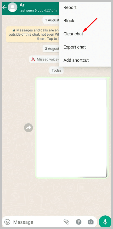 Clear chat