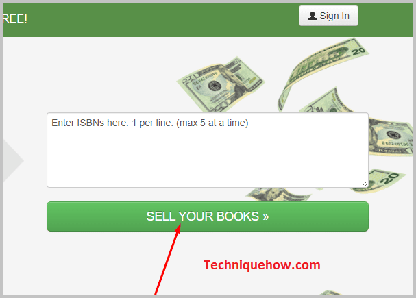 Click SELL YOUR BOOKS