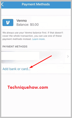 Click on Add bank or card