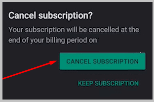 Click on CANECEL SUBSCRIPTION