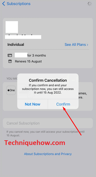 Click on Confirm