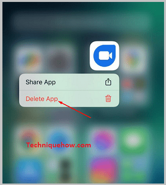 Click on Delete App-Duo