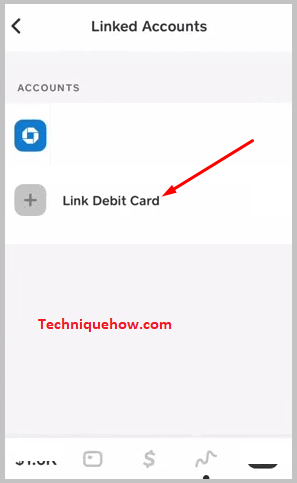 Click on Link Debit Card