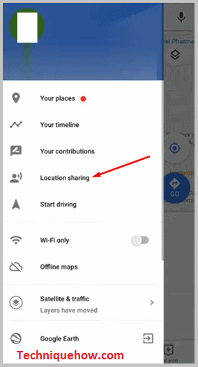 Click on Location sharing